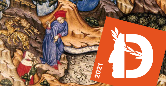 Miniatura che illustra scena dell'Inferno di Dante