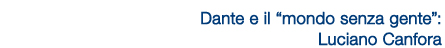 dante e il mondo senza gente